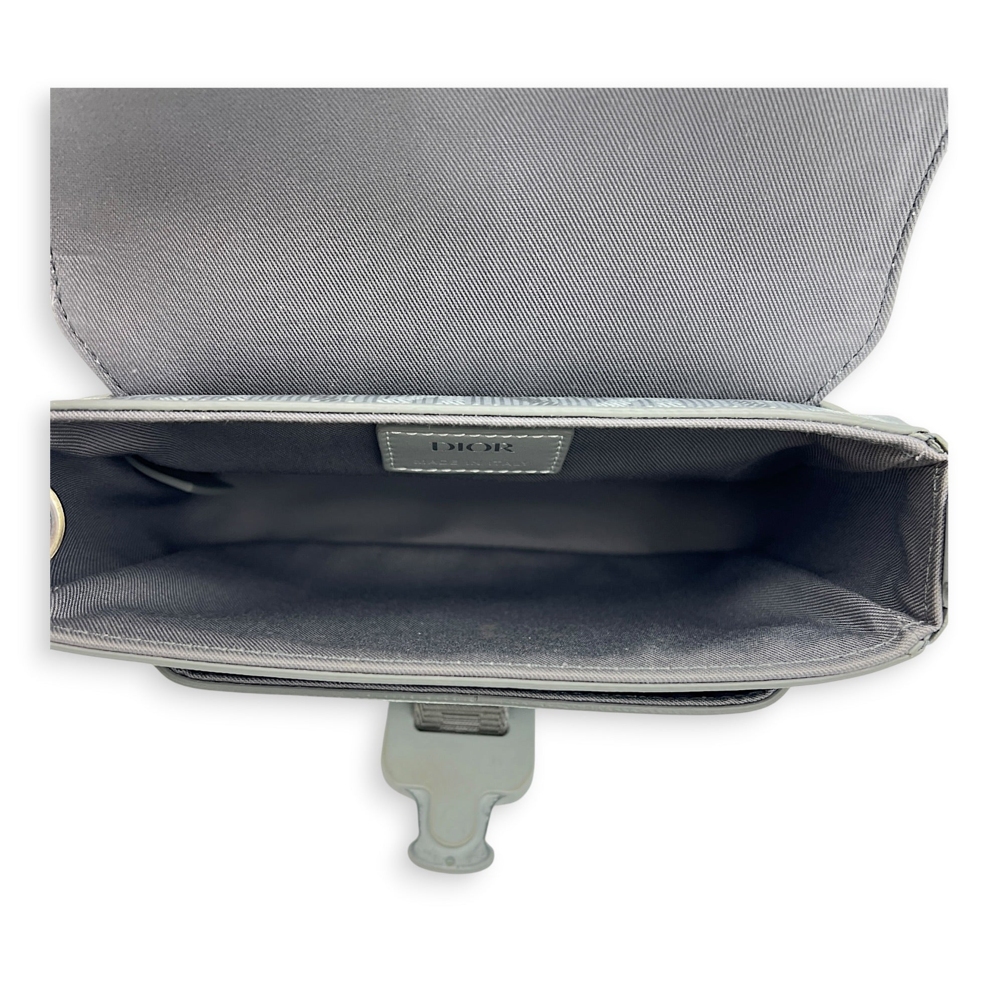 Hit The Road Grey Crossbody Bag in Coated Canvas, Mixed hardware