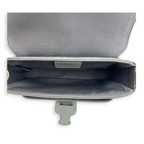 Hit The Road Grey Crossbody Bag in Coated Canvas, Mixed hardware