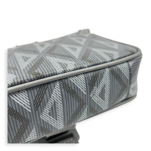 Hit The Road Grey Crossbody Bag in Coated Canvas, Mixed hardware
