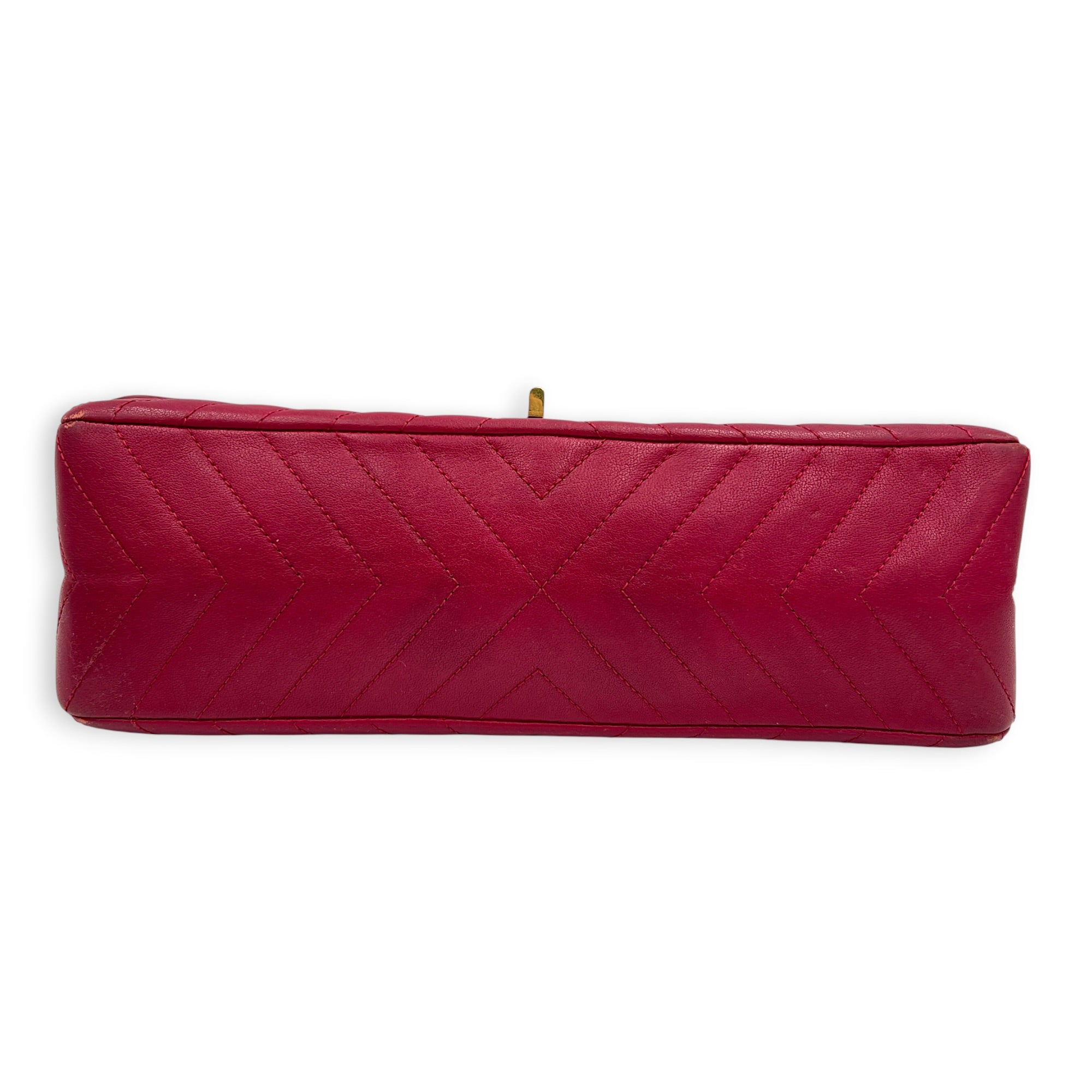 2.55 Shoulder Bag Medium Dark Red / Burgundy in Lambskin, Gold hardware