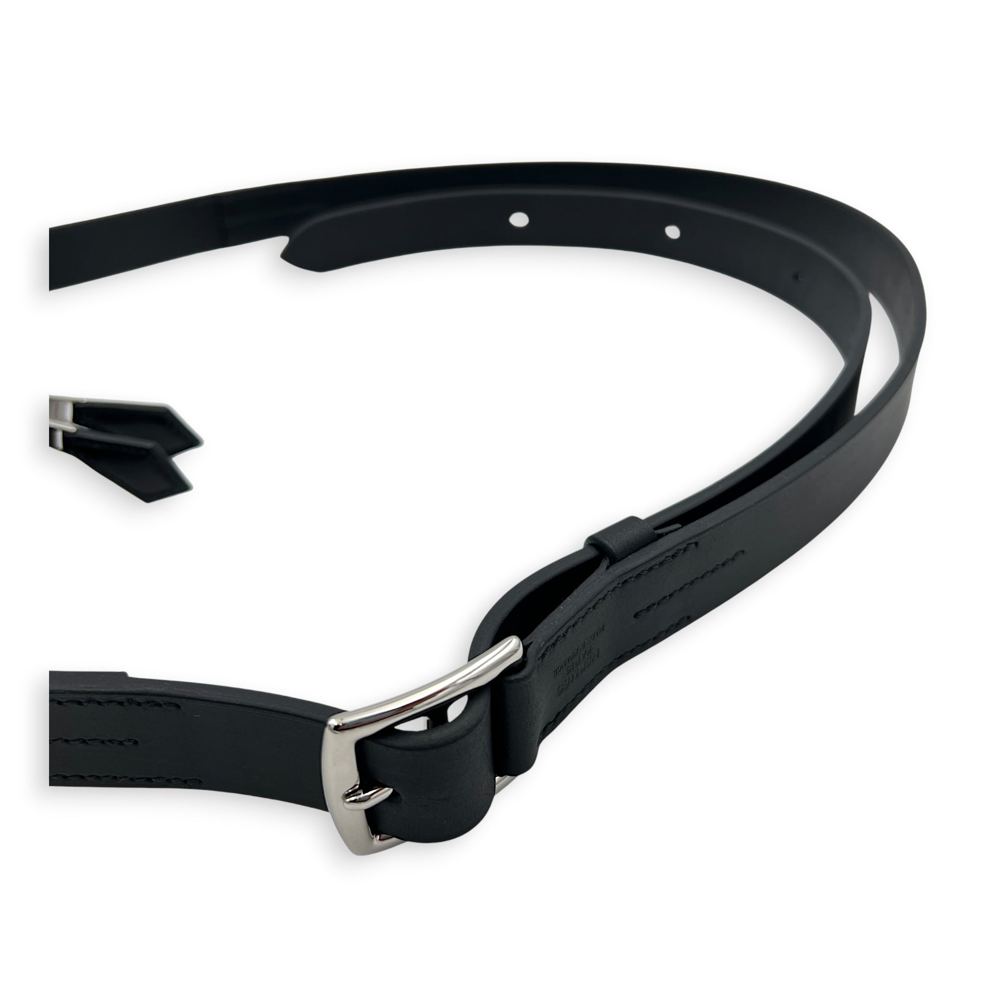 Etriviere Noir Messenger in Evergrain Calfskin, Palladium hardware