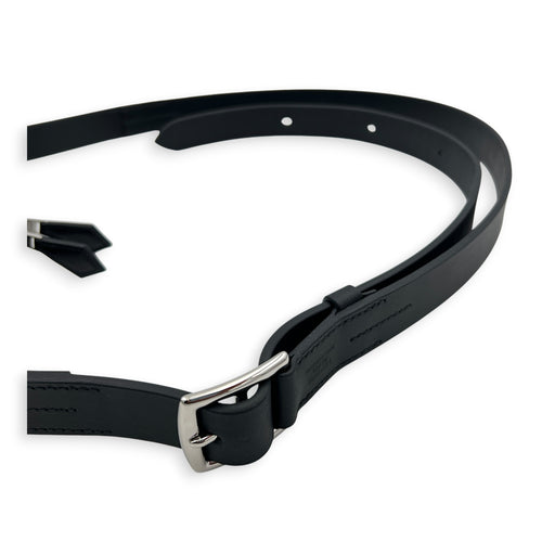 Etriviere Noir Messenger in Evergrain Calfskin, Palladium hardware