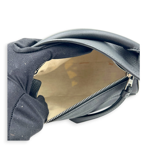 Puzzle Crossbody Bag Mini Black in Calfskin, Silver hardware