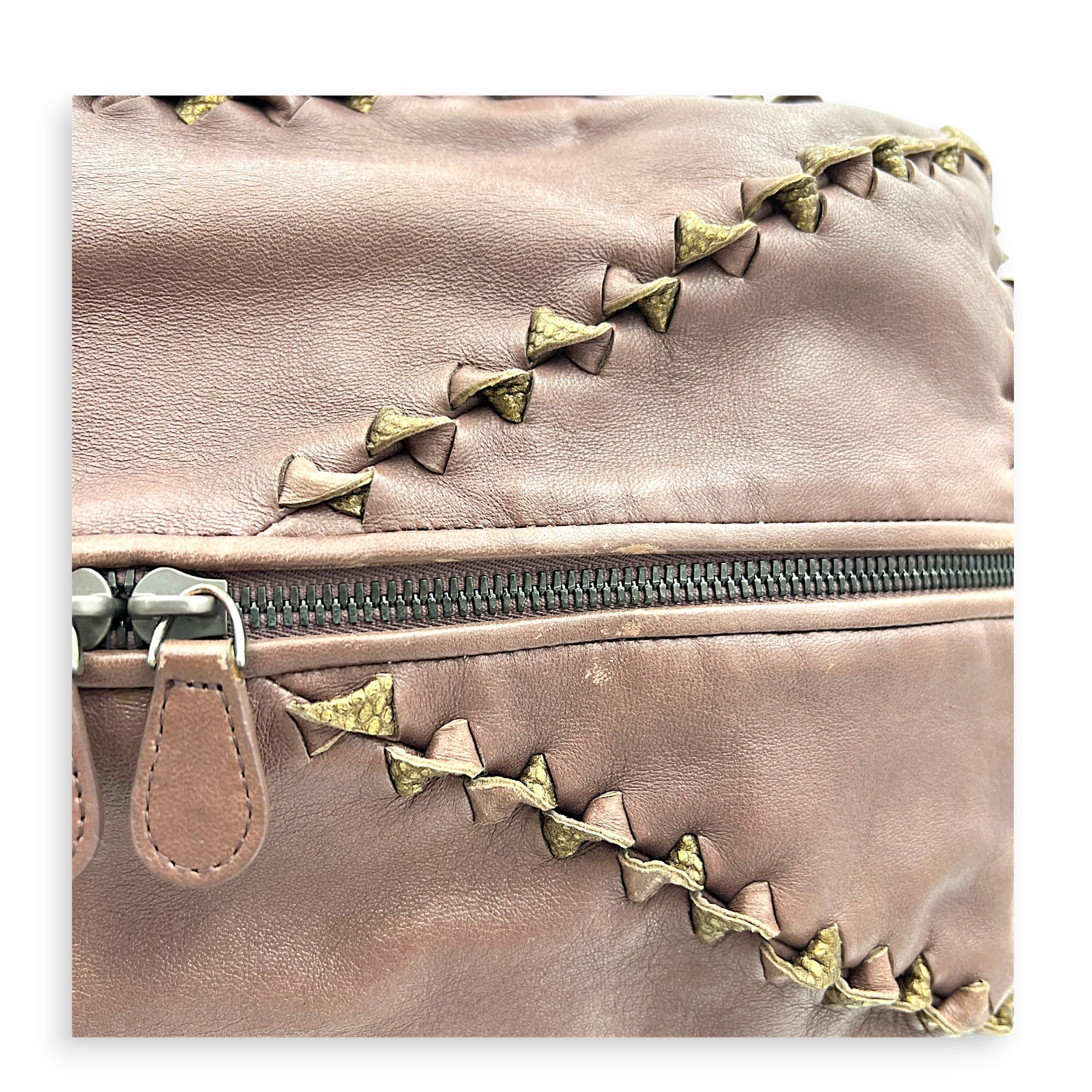San Marco Top Handle Bag Purple in Calfskin