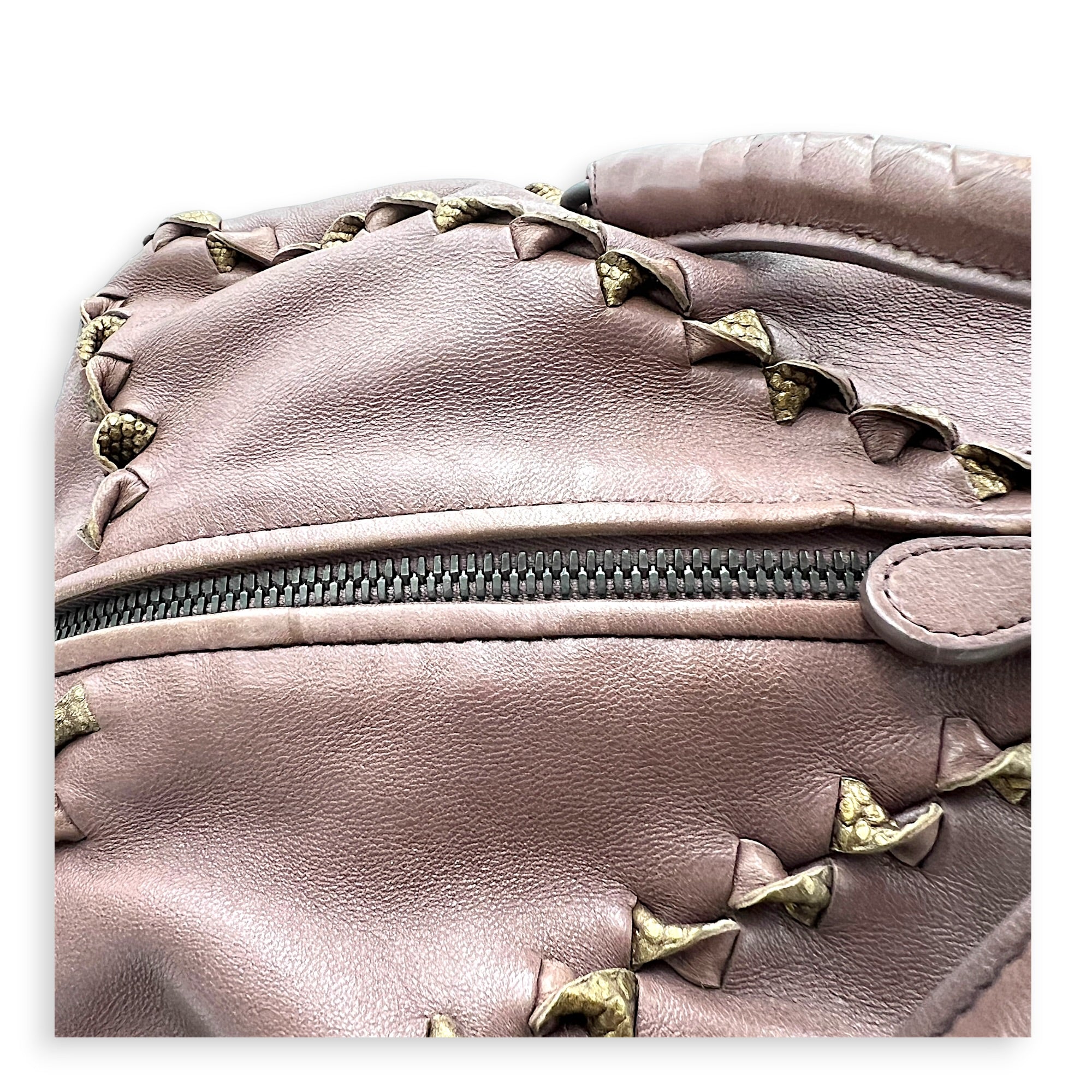 San Marco Top Handle Bag Purple in Calfskin