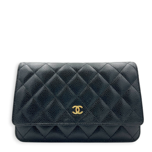 CC Wallet Black in Caviar Leather