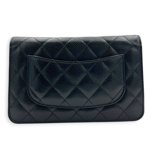 CC Wallet Black in Caviar Leather