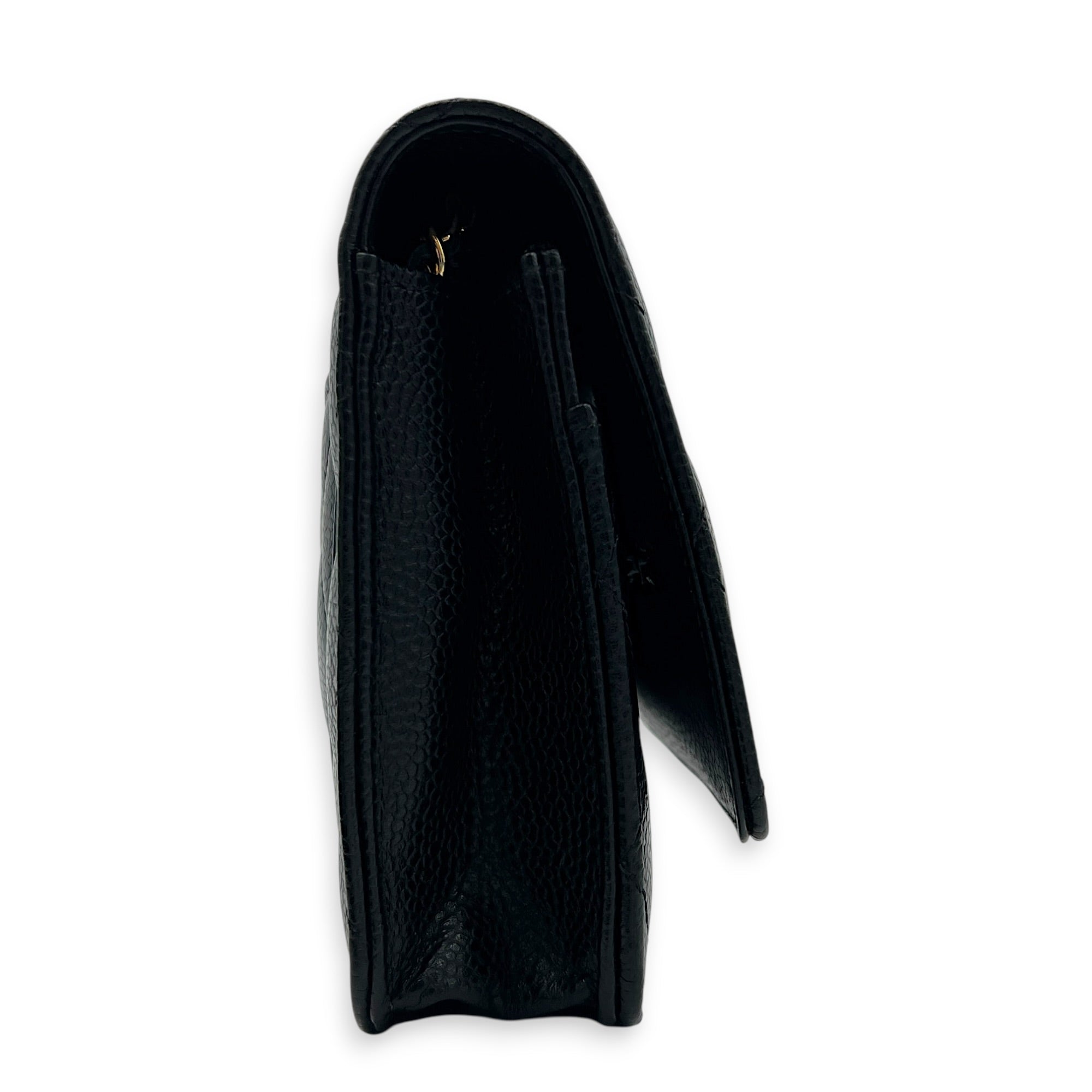 CC Wallet Black in Caviar Leather