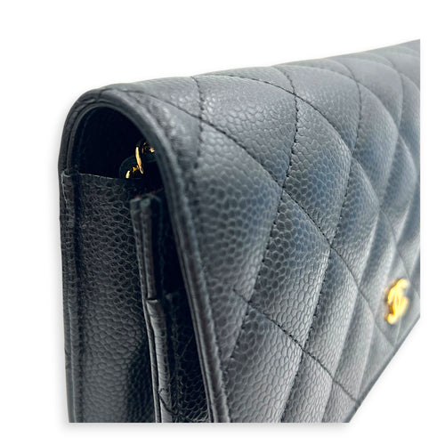 CC Wallet Black in Caviar Leather