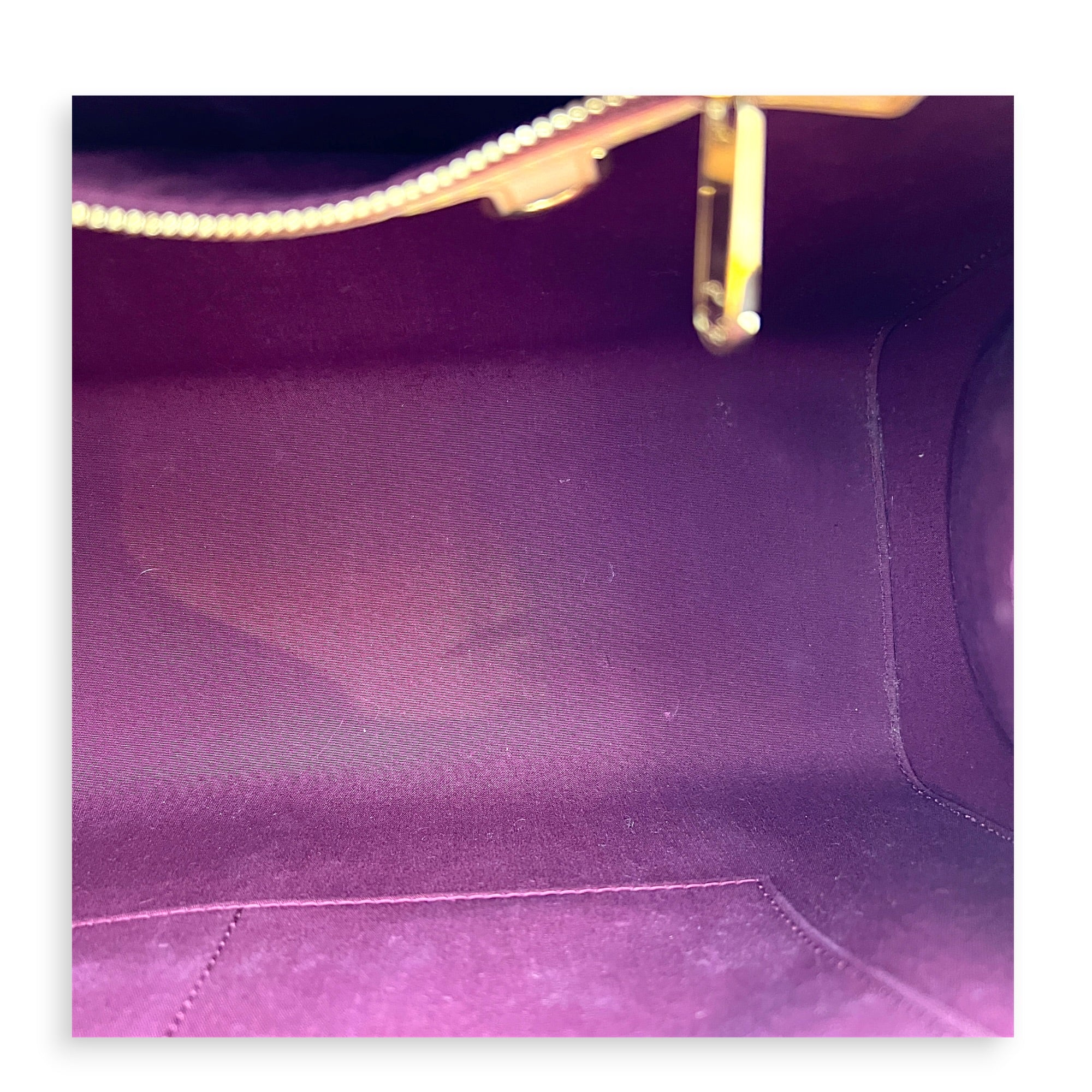 Brea MM Red Top Handle Bag in Vernis, Gold hardware