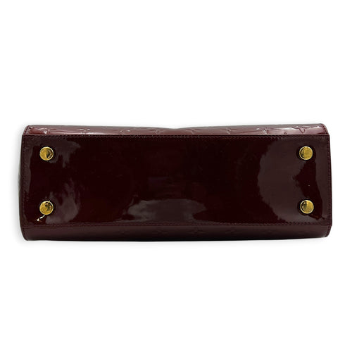 Brea MM Red Top Handle Bag in Vernis, Gold hardware