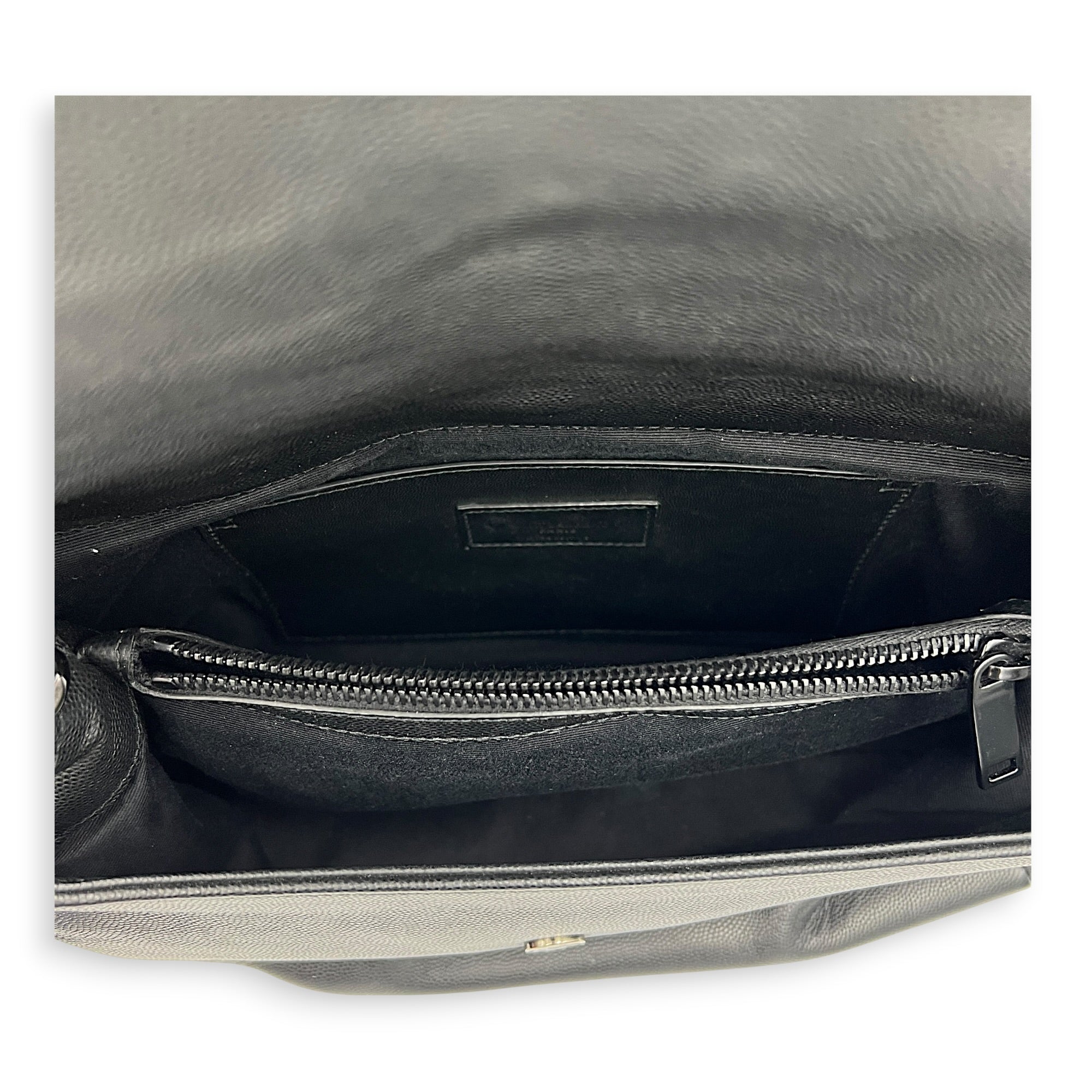 Hollywood Shoulder Bag Black in Calfskin, Monochrome hardware