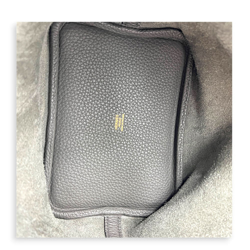 Picotin 18 Gris Meyer Top Handle Bag in Clemence, Gold hardware