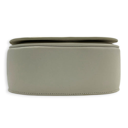 Folco Optic White Crossbody Bag in Calfskin, Gold hardware