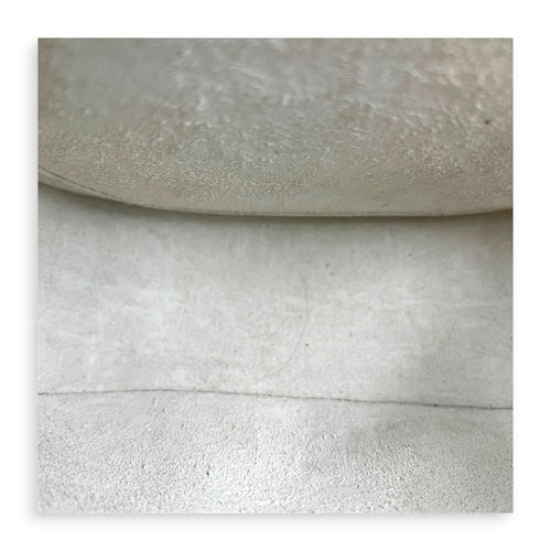 Folco Optic White Crossbody Bag in Calfskin, Gold hardware
