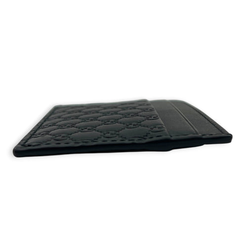 Microguccissima Card Holder Black in Calfskin