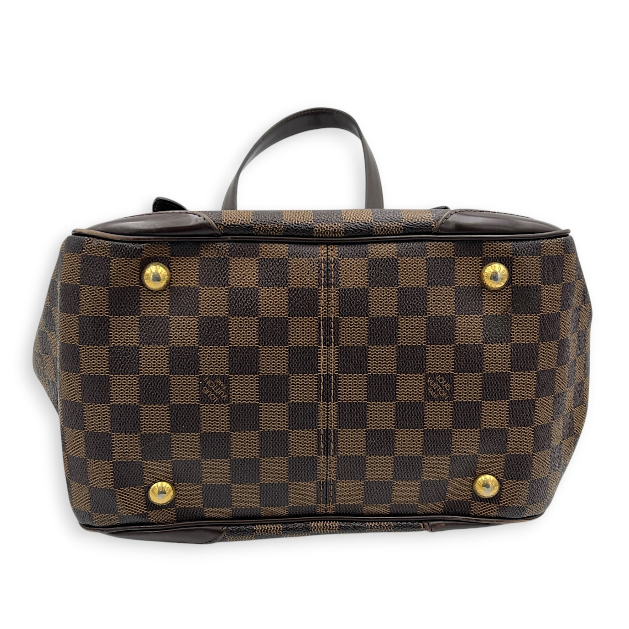 Verona Shoulder Bag MM Brown in Coated Canvas, Gold hardware