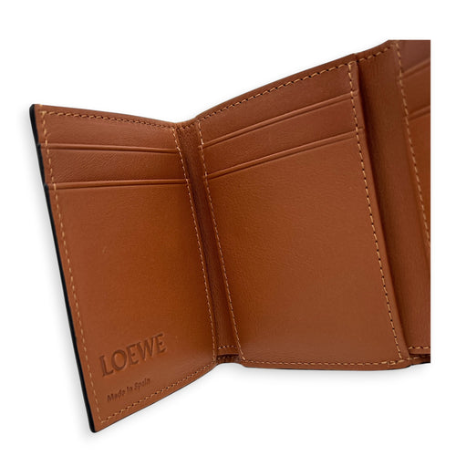 Anagram Wallet Small Tan in Calfskin, Silver hardware