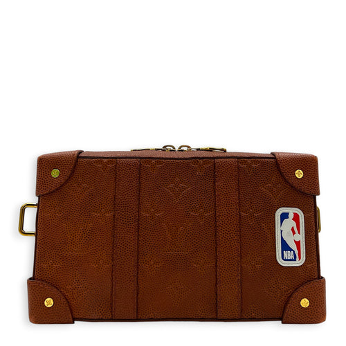 X NBA  Crossbody Bag Caramel / Basketball Brown in Taurillon Leather, Gold hardware