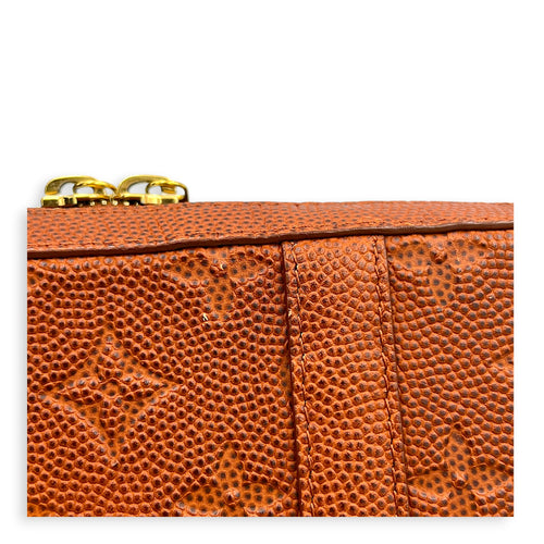 X NBA  Crossbody Bag Caramel / Basketball Brown in Taurillon Leather, Gold hardware