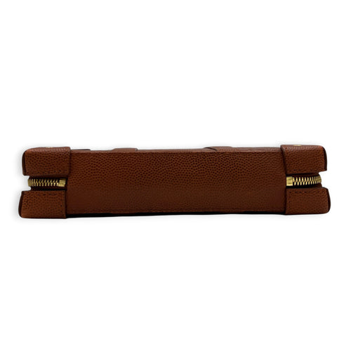 X NBA  Crossbody Bag Caramel / Basketball Brown in Taurillon Leather, Gold hardware