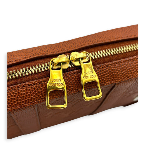 X NBA  Crossbody Bag Caramel / Basketball Brown in Taurillon Leather, Gold hardware