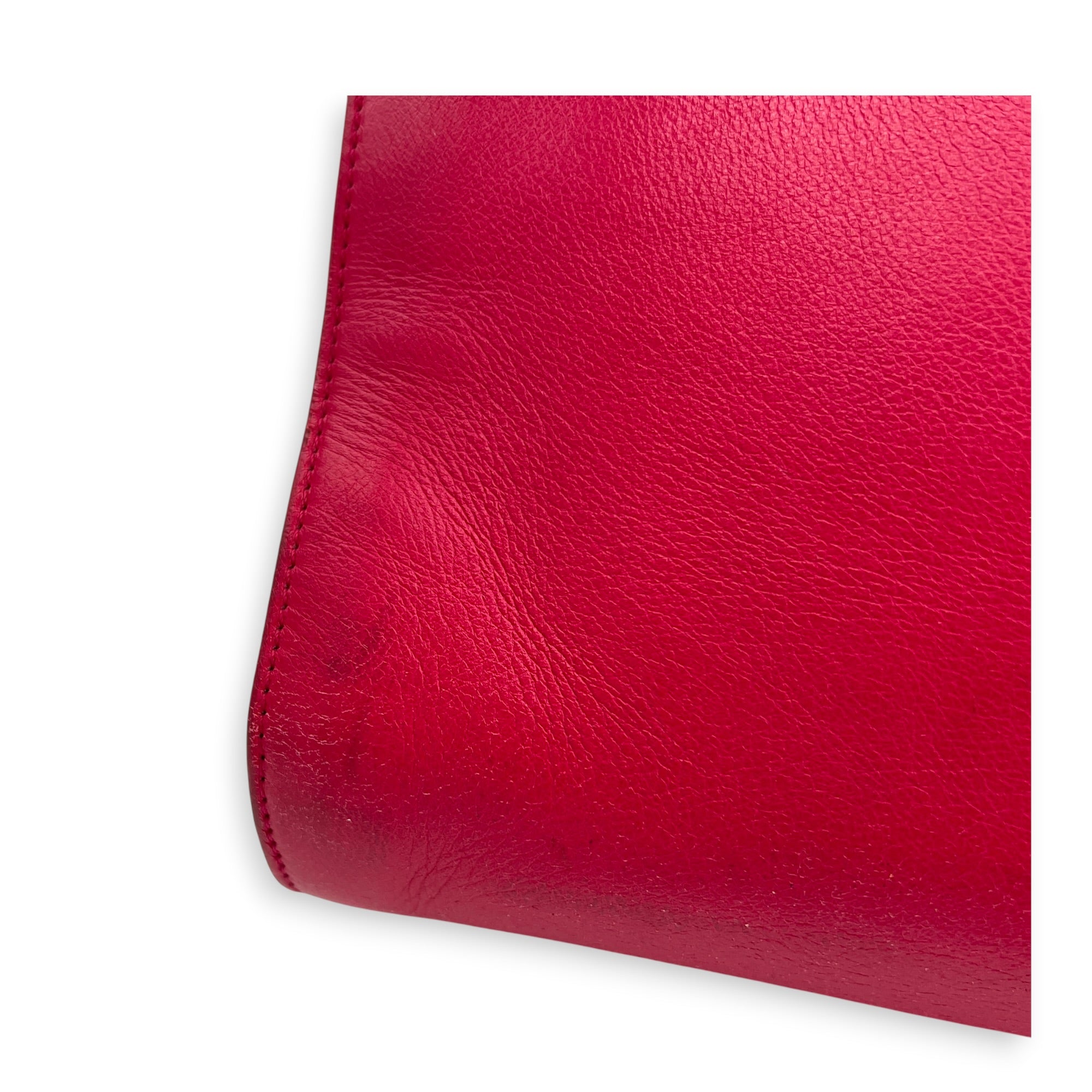 Sac de Jour Top Handle Bag Medium Rouge Eros in Calfskin, Gold hardware