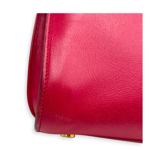 Sac de Jour Top Handle Bag Medium Rouge Eros in Calfskin, Gold hardware
