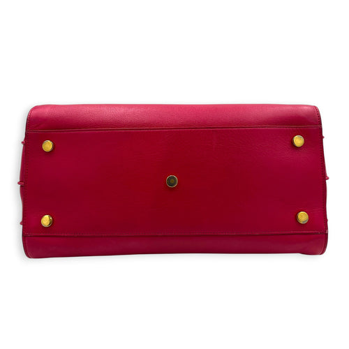 Sac de Jour Top Handle Bag Medium Rouge Eros in Calfskin, Gold hardware