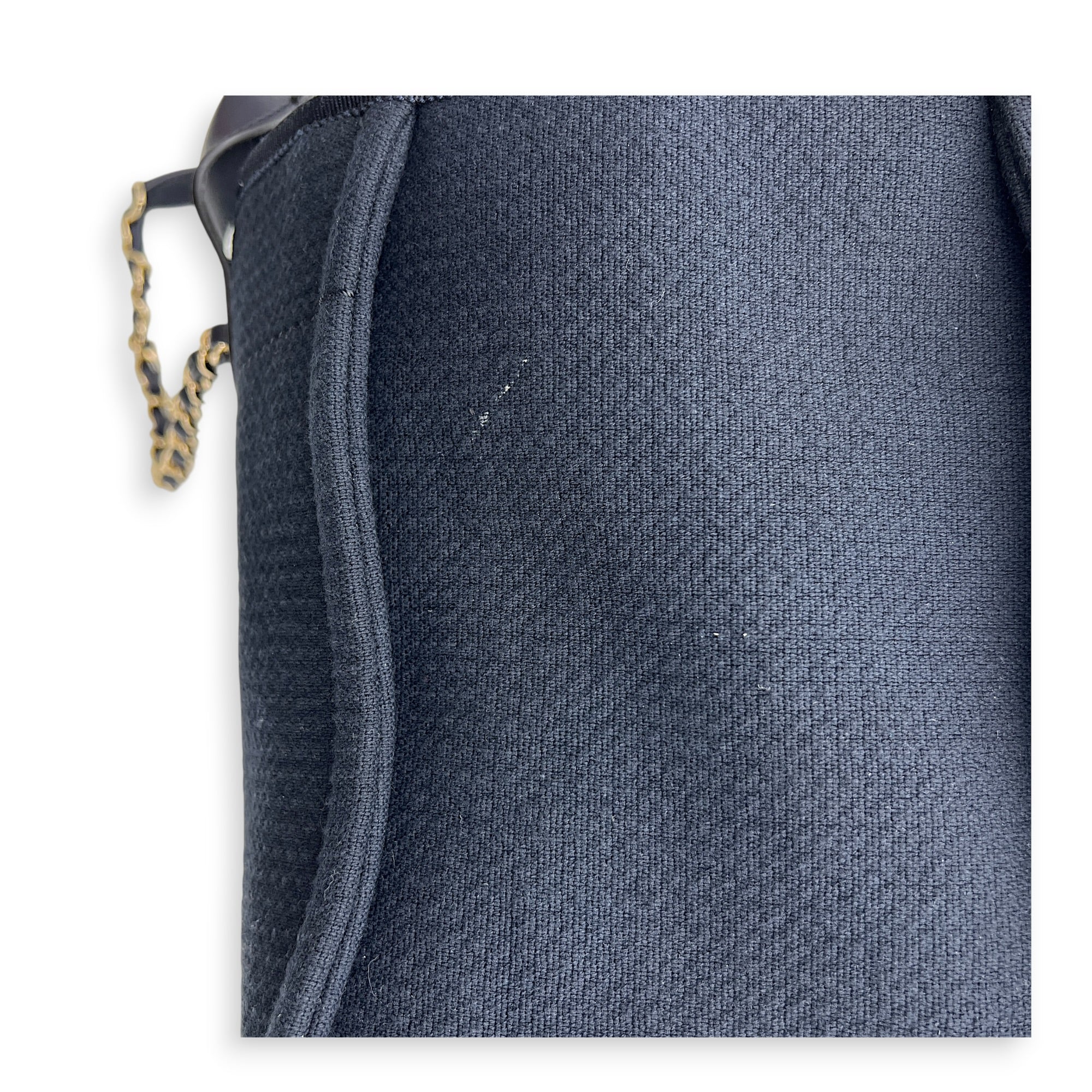 Deauville Small Blue Tote Bag in Canvas, Silver hardware