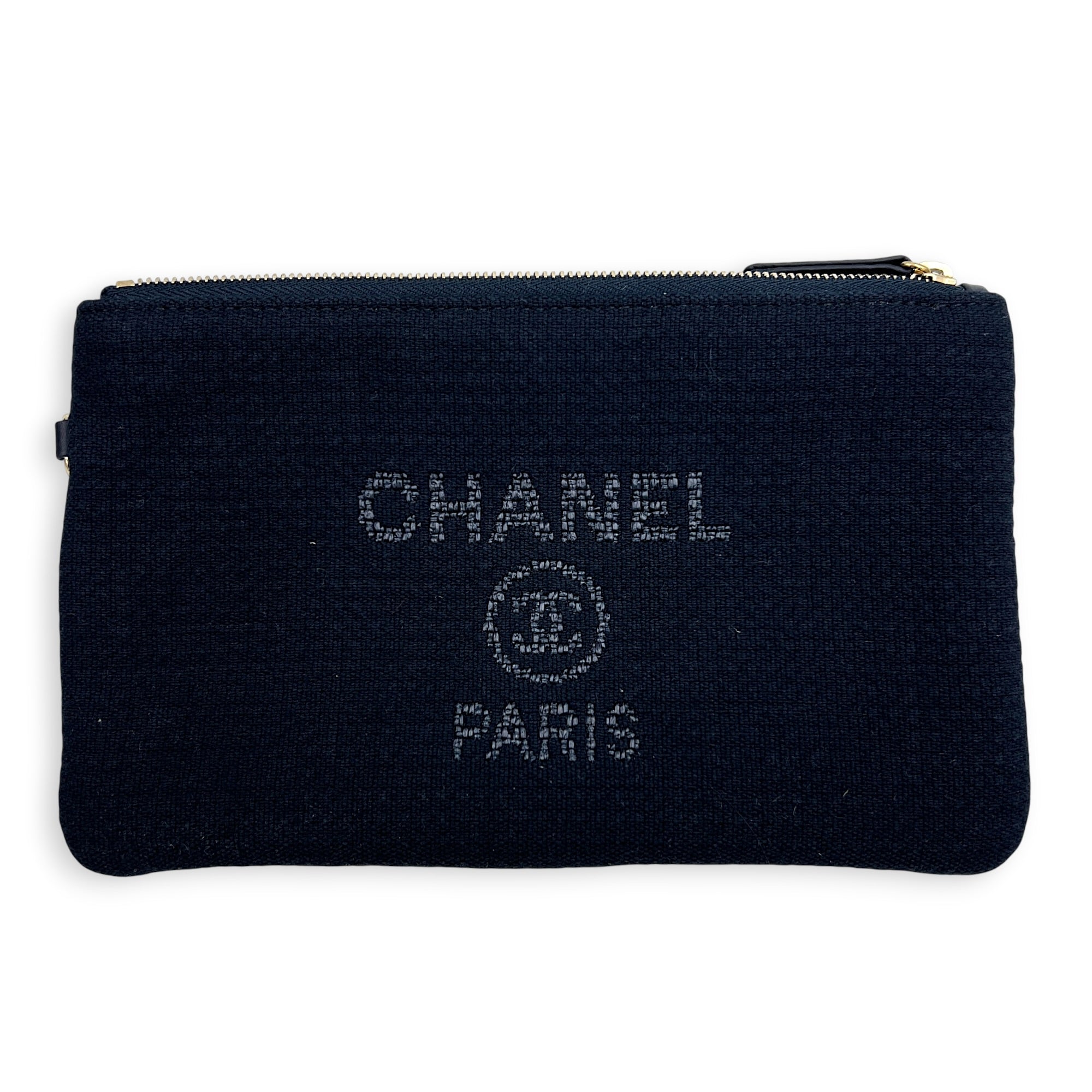 Deauville Small Blue Tote Bag in Canvas, Silver hardware