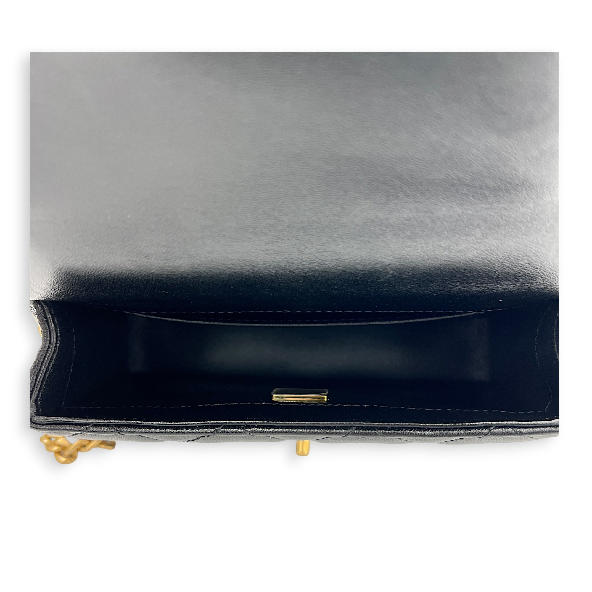 Sweetheart Crush Mini Black Shoulder Bag in Lambskin, Gold hardware