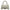 Hourglass Top Handle Bag XS White/Off-White in Crocodile Embossed Calfskin, Silver hardware