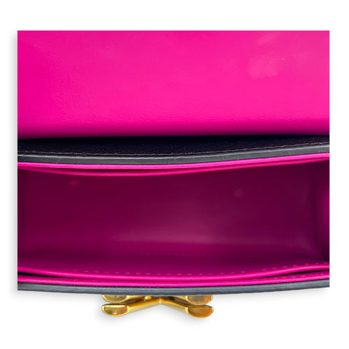 Twist One Top Handle Bag Black in Taurillon Leather, Gold hardware