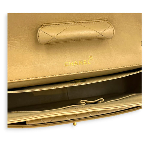 CC Shoulder Bag Beige (Recolored) in Lambskin, Gold hardware