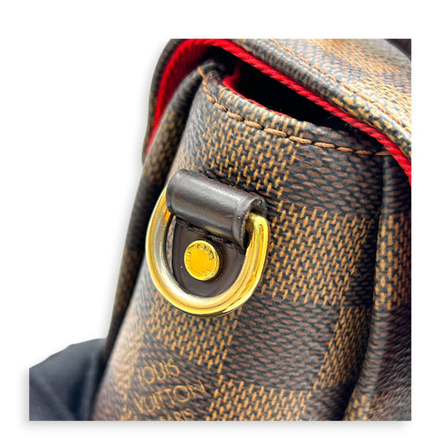 Croisette Shoulder Bag Ebene in Coated Canvas, Gold hardware