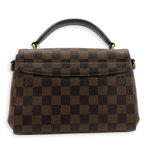 Croisette Shoulder Bag Ebene in Coated Canvas, Gold hardware