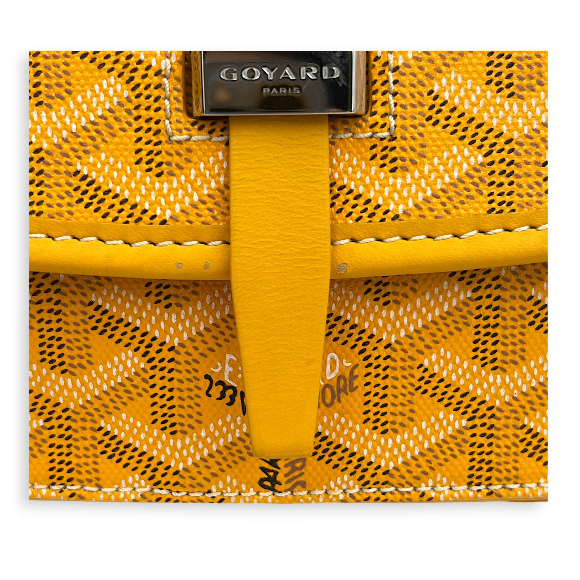 Belvedere Crossbody Bag PM Yellow in Coated Canvas, Silver hardware