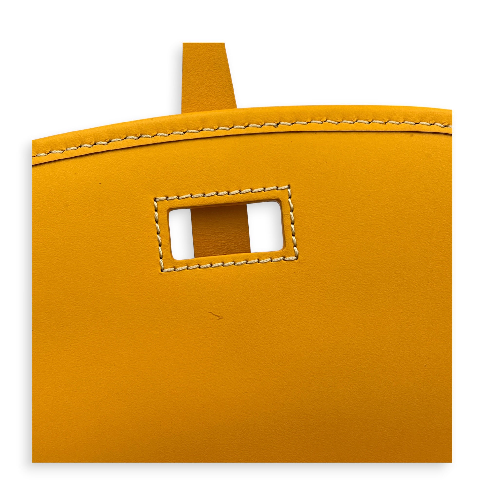 Belvedere Crossbody Bag PM Yellow in Coated Canvas, Silver hardware