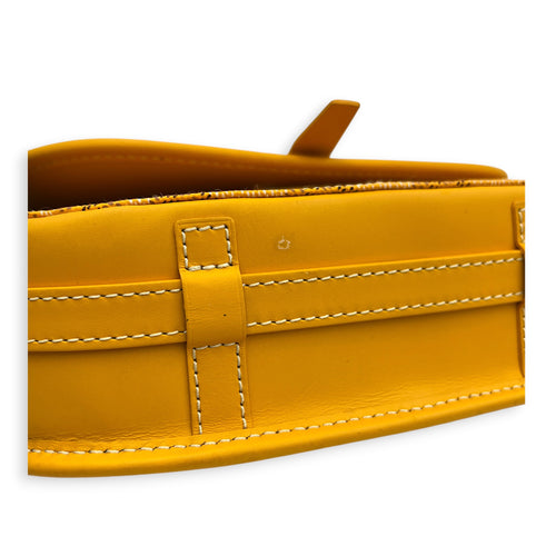 Belvedere Crossbody Bag PM Yellow in Coated Canvas, Silver hardware