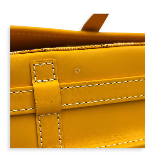 Belvedere Crossbody Bag PM Yellow in Coated Canvas, Silver hardware