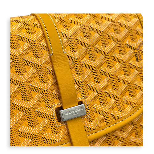 Belvedere Crossbody Bag PM Yellow in Coated Canvas, Silver hardware