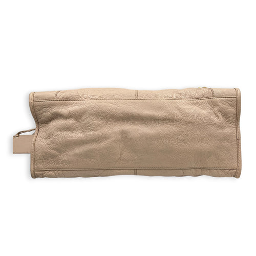 City Medium Pink Top Handle Bag in Lambskin, Gold hardware