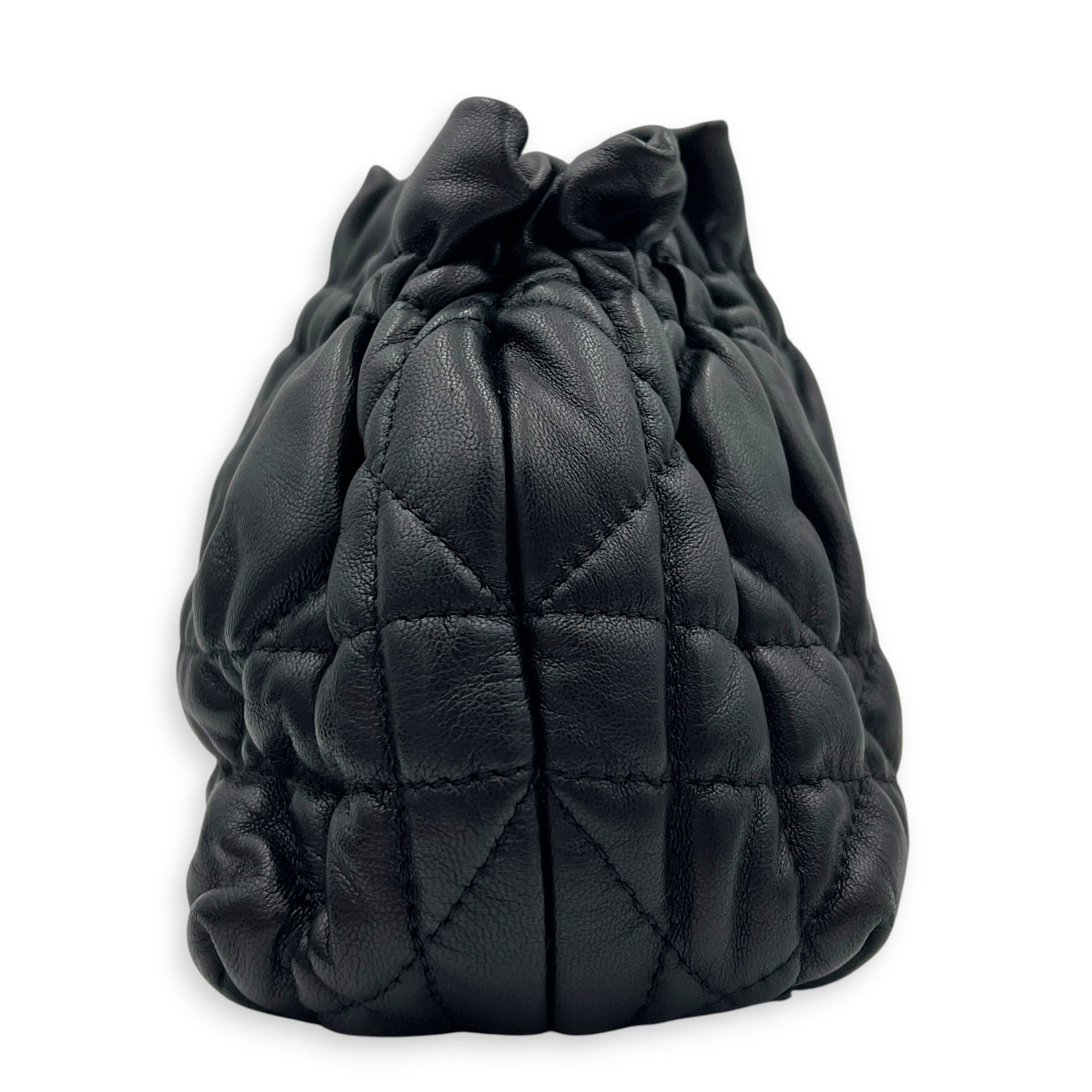 Delices Crossbody Bag Black in Lambskin, Gold hardware