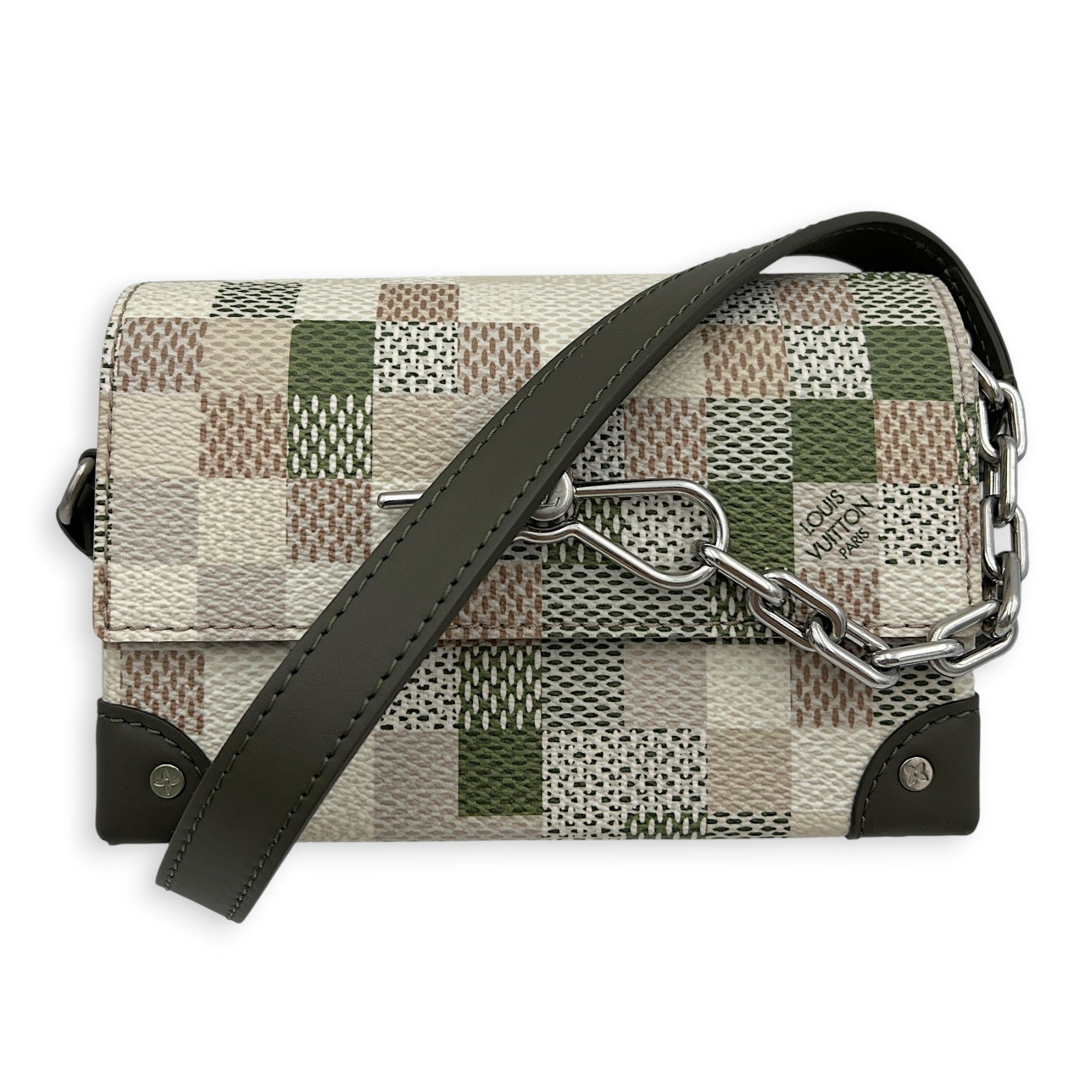 Steamer Damoflage D16 Crossbody Bag in Coated Canvas, Silver hardware