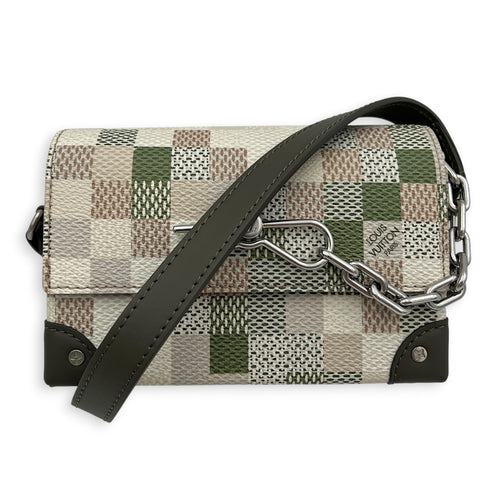 Steamer Damoflage D16 Crossbody Bag in Coated Canvas, Silver hardware