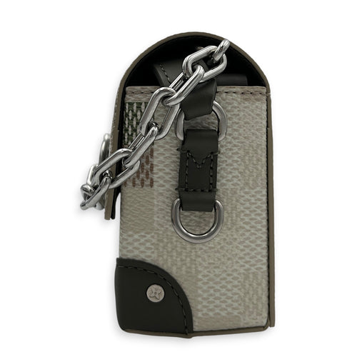 Steamer Damoflage D16 Crossbody Bag in Coated Canvas, Silver hardware