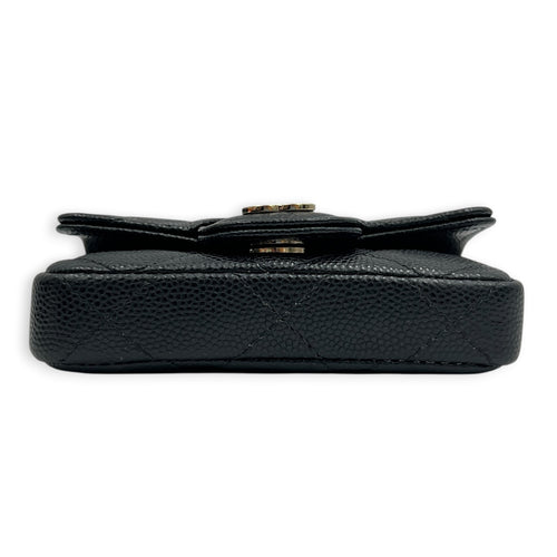 CC Belt Bag Mini Black in Caviar Leather, Gold hardware