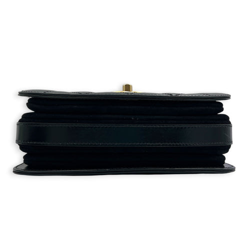 CC Black Messenger in Calfskin, Gold hardware