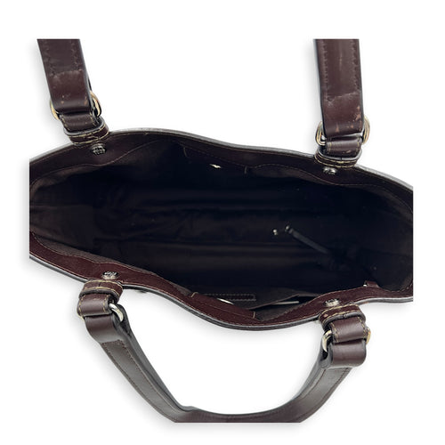 Anagram Tote Bag Black in Coated Canvas, Silver hardware